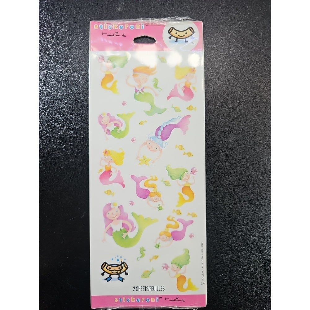 2 Sheet Hallmark Stickeroni Mermaids Planner Supply Plant Journal DIY Crafts